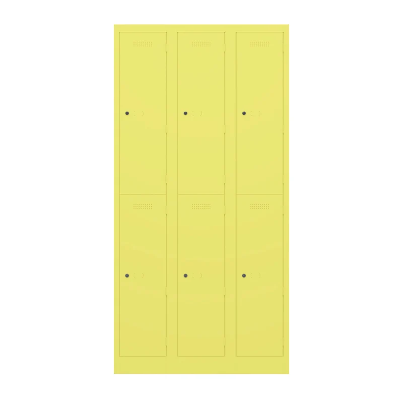 Garderobenschrank Primary Locker | 3 Abteile mit je 2 Fächern übereinander