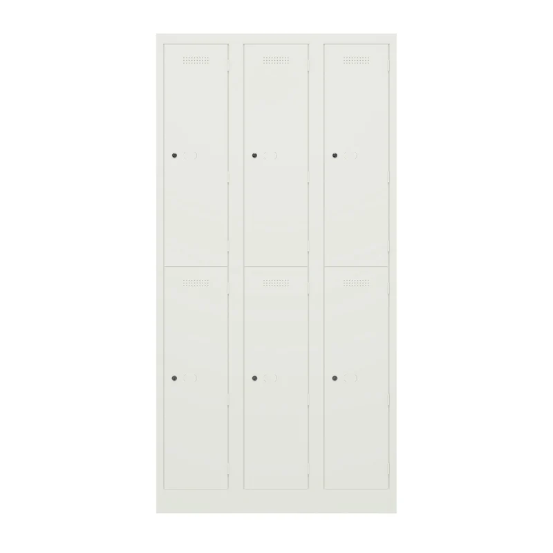 Garderobenschrank Primary Locker | 3 Abteile mit je 2 Fächern übereinander