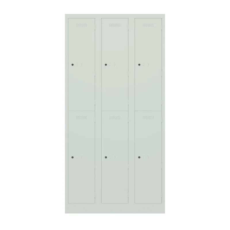 Garderobenschrank Primary Locker | 3 Abteile mit je 2 Fächern übereinander