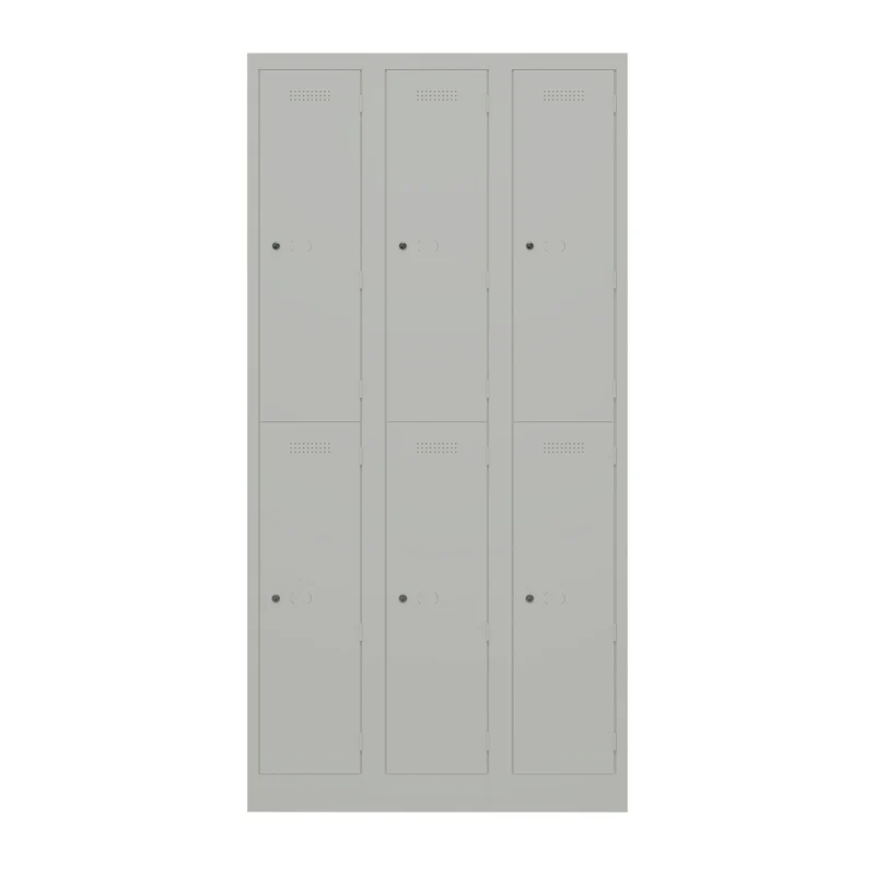 Garderobenschrank Primary Locker | 3 Abteile mit je 2 Fächern übereinander