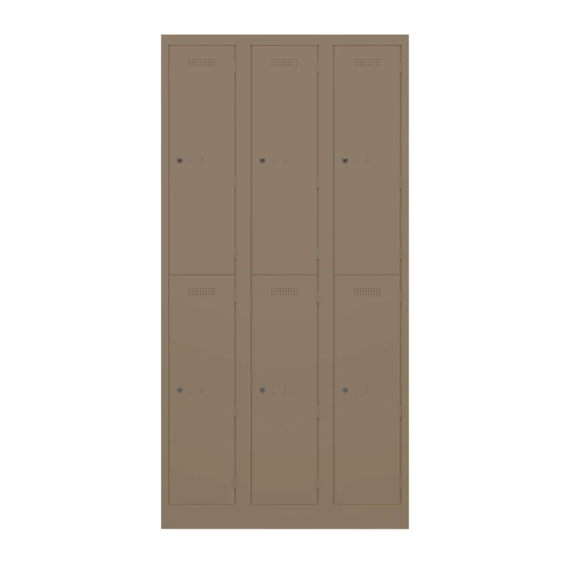 Garderobenschrank Primary Locker | 3 Abteile mit je 2 Fächern übereinander