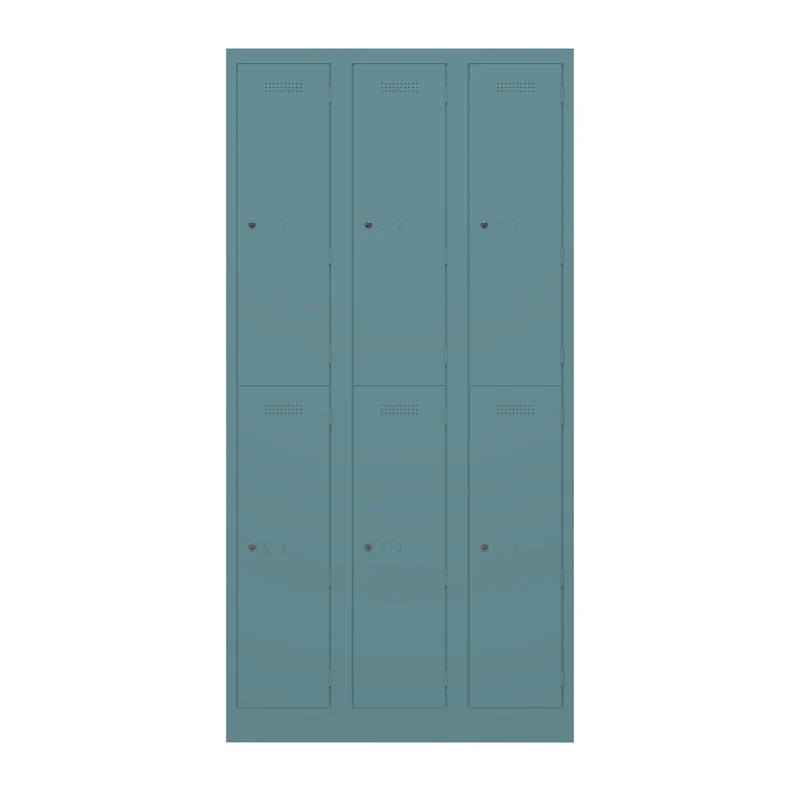 Garderobenschrank Primary Locker | 3 Abteile mit je 2 Fächern übereinander