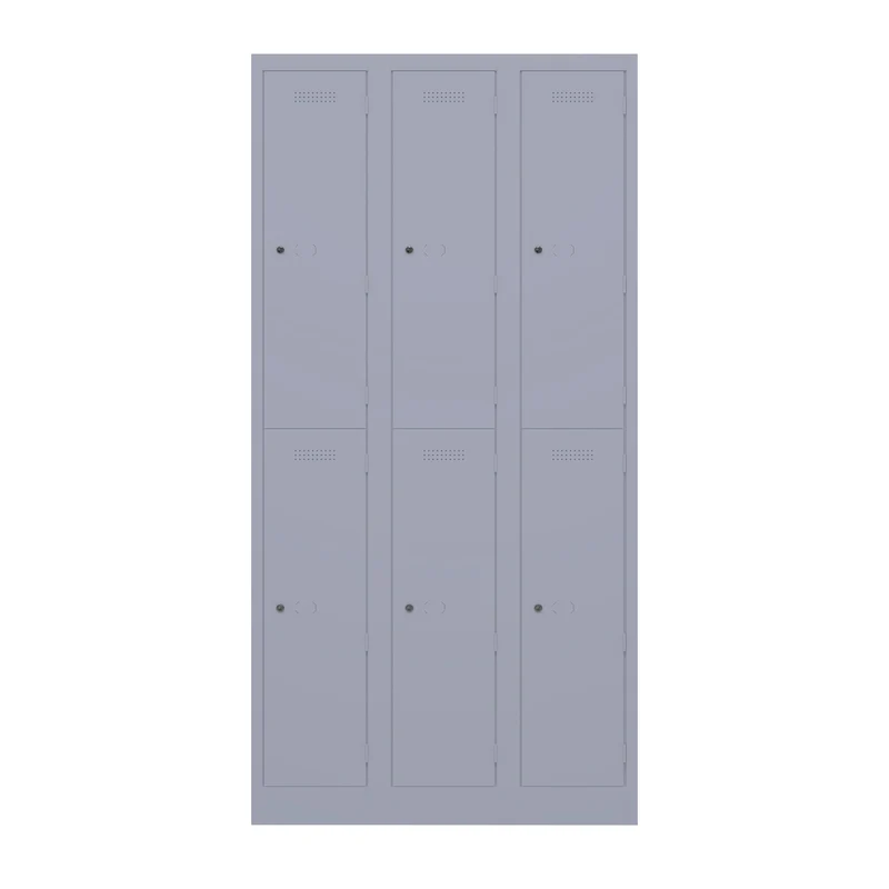 Garderobenschrank Primary Locker | 3 Abteile mit je 2 Fächern übereinander