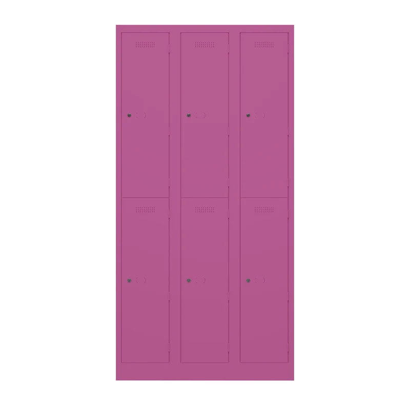 Garderobenschrank Primary Locker | 3 Abteile mit je 2 Fächern übereinander