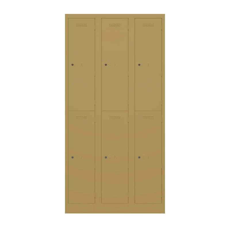 Garderobenschrank Primary Locker | 3 Abteile mit je 2 Fächern übereinander
