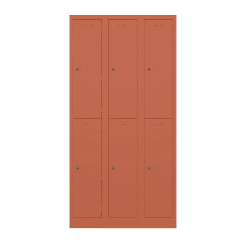 Garderobenschrank Primary Locker | 3 Abteile mit je 2 Fächern übereinander