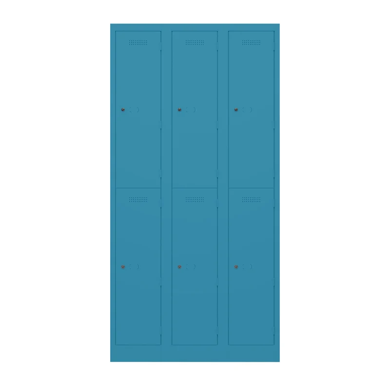 Garderobenschrank Primary Locker | 3 Abteile mit je 2 Fächern übereinander