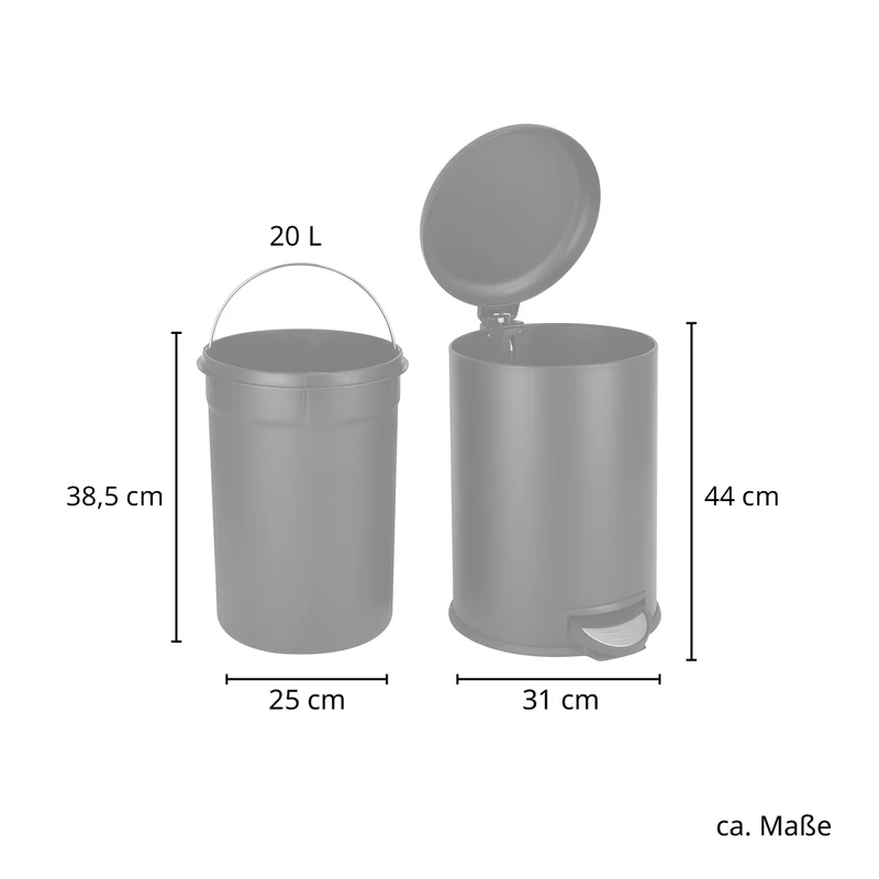 B-Ware T20 Mülleimer 20 Liter Taupe