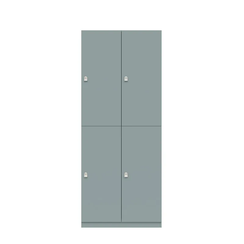 Garderobenschrank Pren | mit 2 Abteilen mit je 2 Fächern übereinander, je Fach 1 Kleiderstange | H 1970 x B 800 x T 500mm