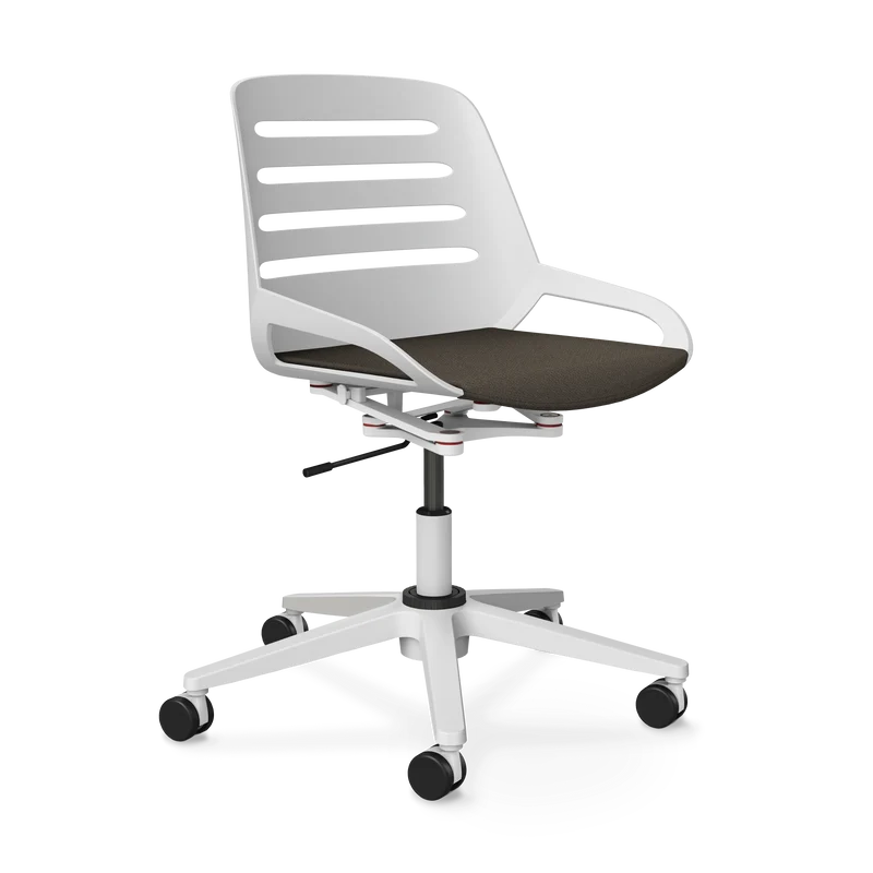 Aeris Numo Task Gestellfarbe weiß Sitzbezug braun meliert