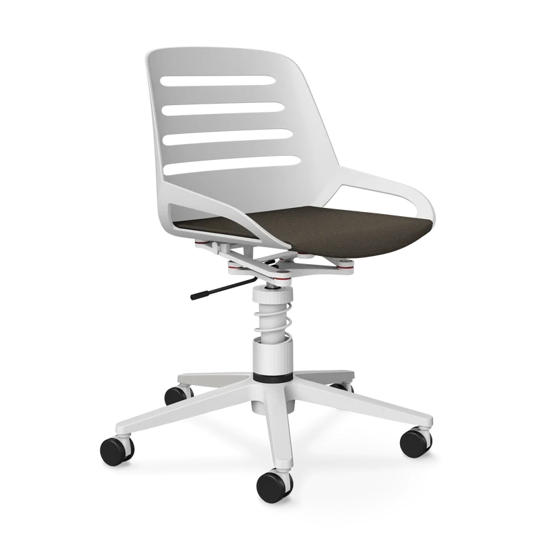 Aeris Numo Task Gestellfarbe weiß Sitzbezug braun meliert