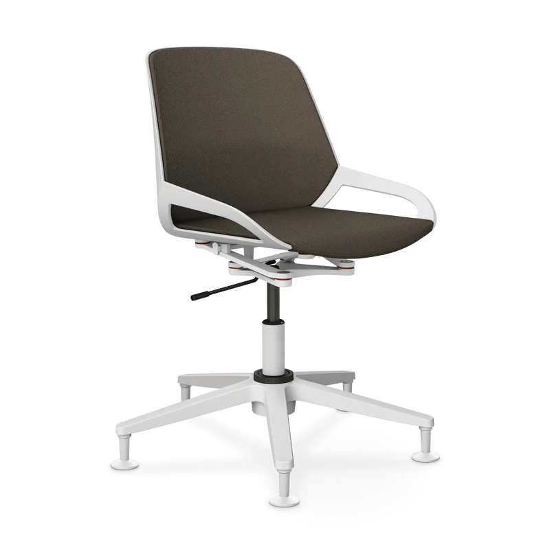 Aeris Numo Task Gestellfarbe weiß Sitzbezug braun meliert