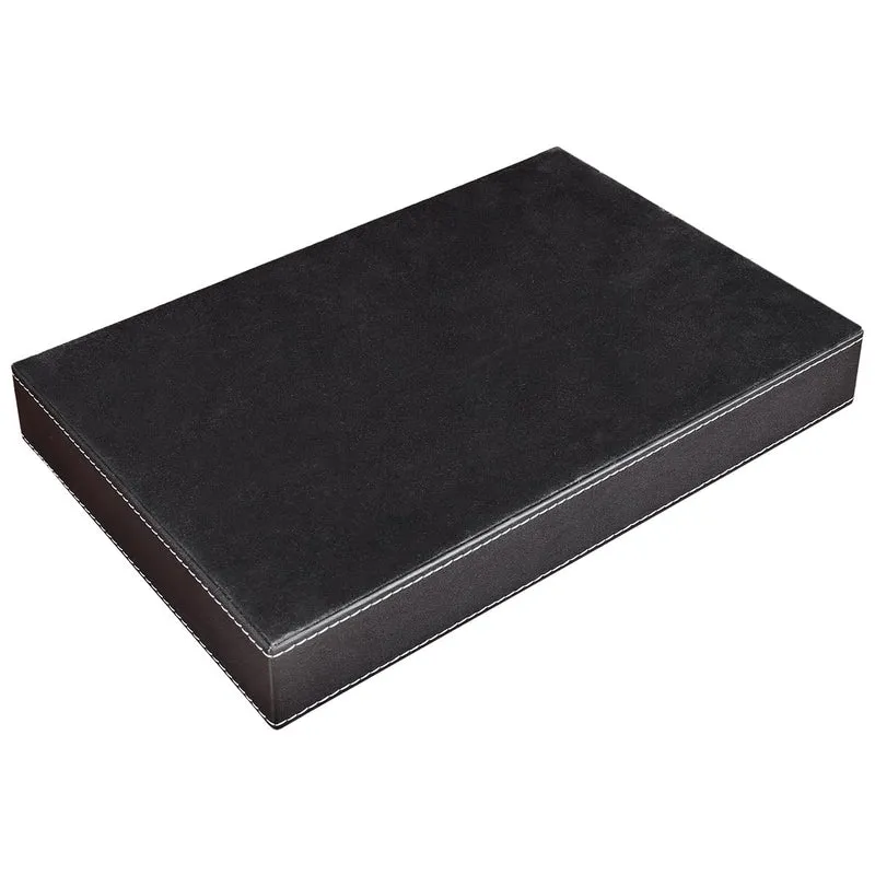 axisgo - KINGFOM™ Leder Stiftablagen (Schwarz)