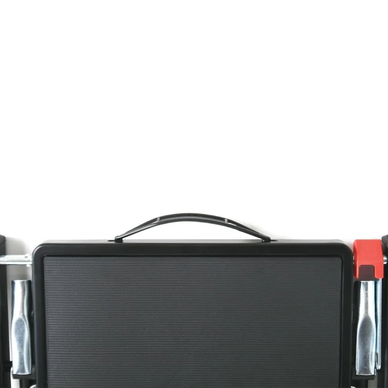 axisgo - MSV - Klapptritt mit 2 Stufen aus Stahl - Tragfähigkeit 150 kg - GS-Sicherheitsnorm - rutschfest und kompakt - Ideal für Zuhause, Küche, Büro und Heimwerken - Schwarz