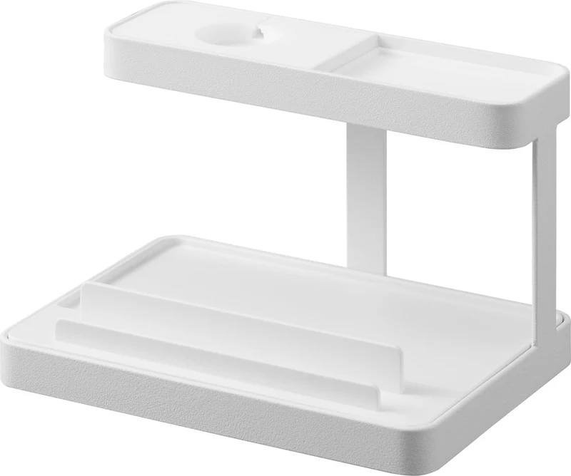 axisgo - Yamazaki 1871 TOWER Smartphone & Device Charging Stand, white, Steel/ABS Resin/Silicone, 16 x 11.6 x 10 cm