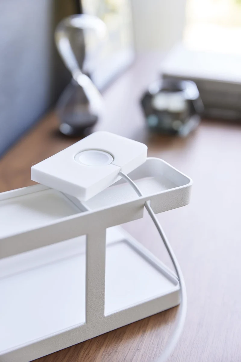axisgo - Yamazaki 1871 TOWER Smartphone & Device Charging Stand, white, Steel/ABS Resin/Silicone, 16 x 11.6 x 10 cm