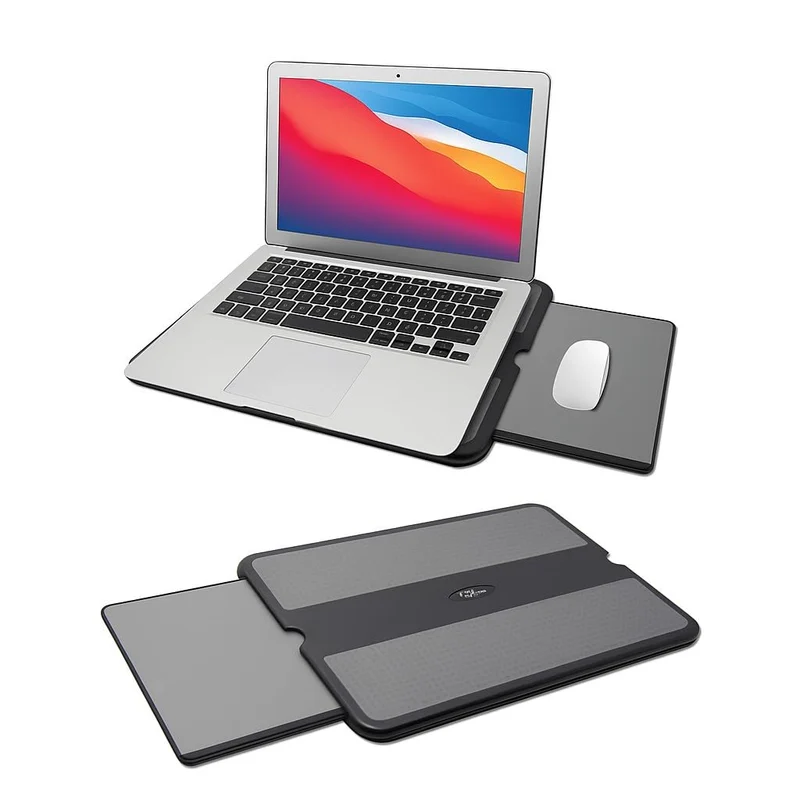 axisgo - MAX SMART Laptop-Schoßpolster Laptop Underlay Notebook Cushdesk Kniekissen Unterlage mit Retractable Mouse Tray