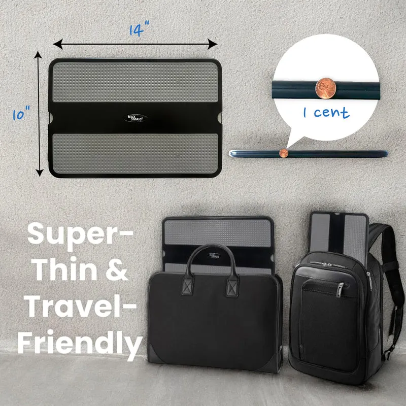 axisgo - MAX SMART Laptop-Schoßpolster Laptop Underlay Notebook Cushdesk Kniekissen Unterlage mit Retractable Mouse Tray
