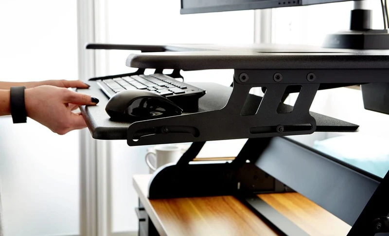 VariDesk Cube Plus 40 - Adjustable Sit-Stand Desktop Converter (Renewed)