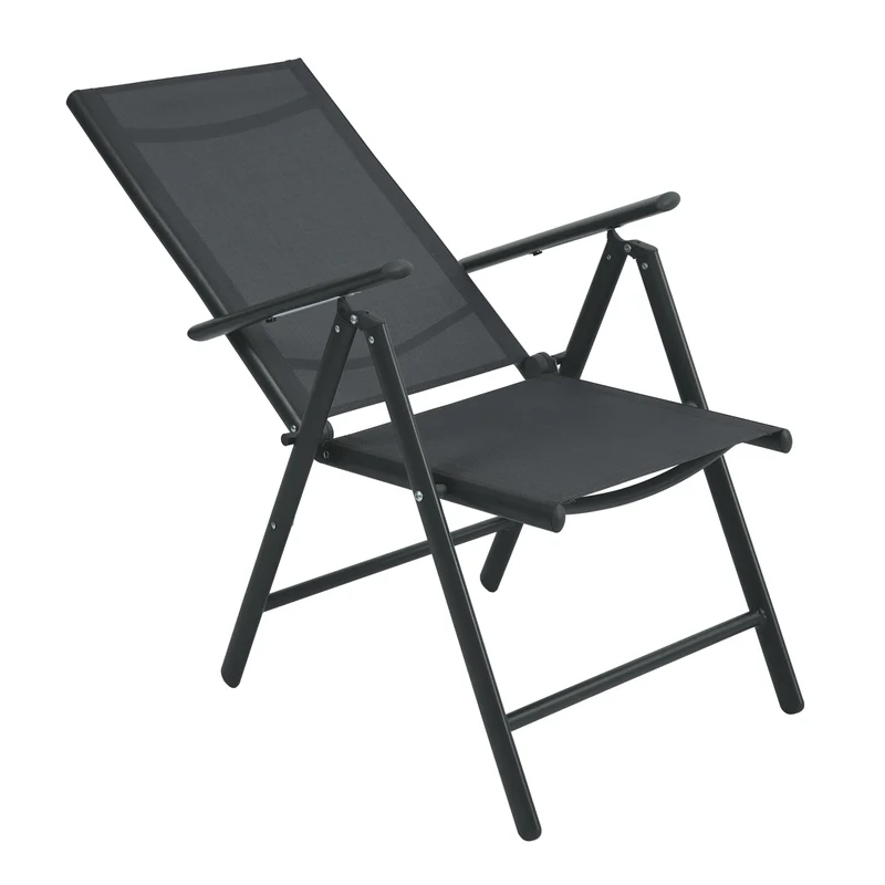 B-Ware 2er Set Gartenstühle Anthrazit