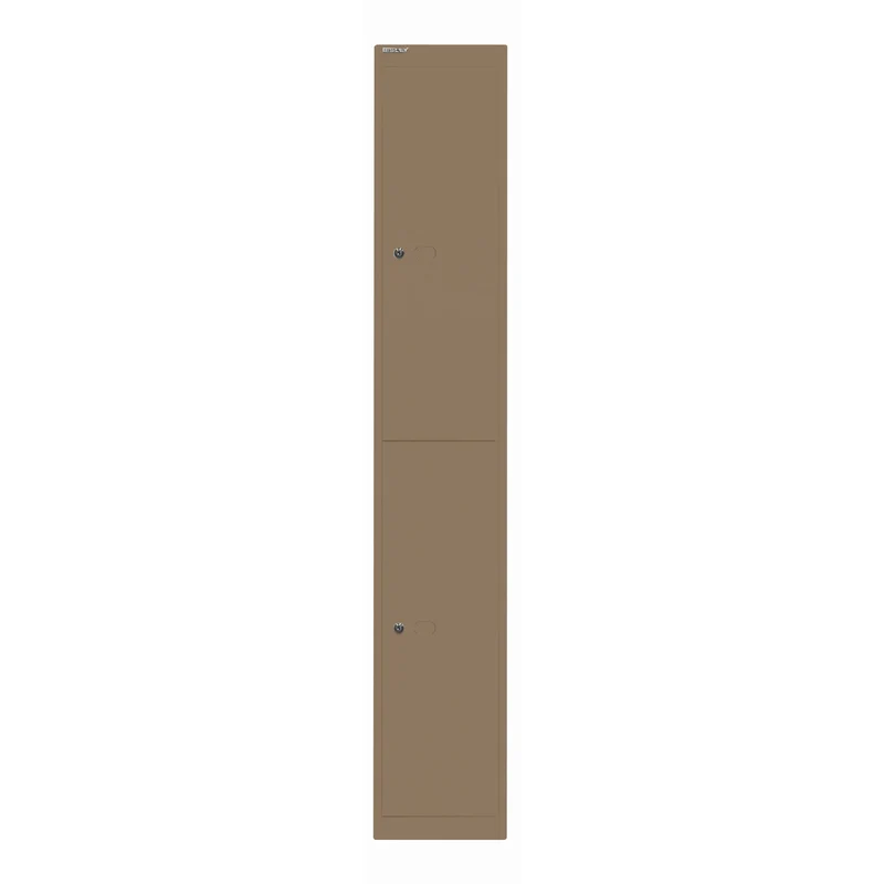 Garderobenschrank Office | 2 Fächer mit je 1 Kleiderhaken, Tiefe 305 mm