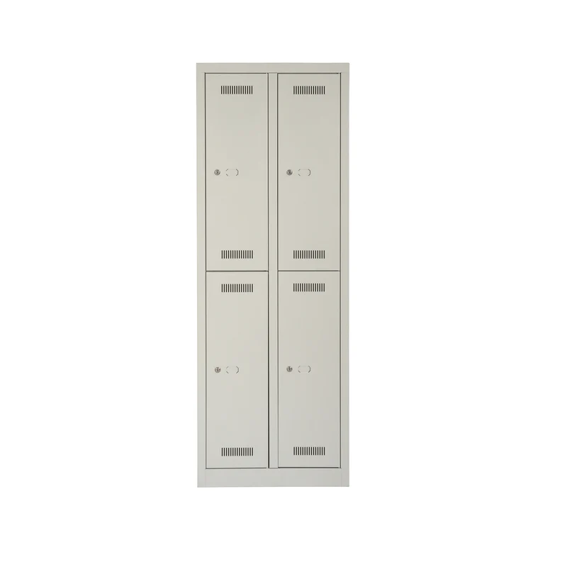 Garderobenschrank Monobloc | mit 2 Fächer nebeneinander | mit 2 Fächern übereinander