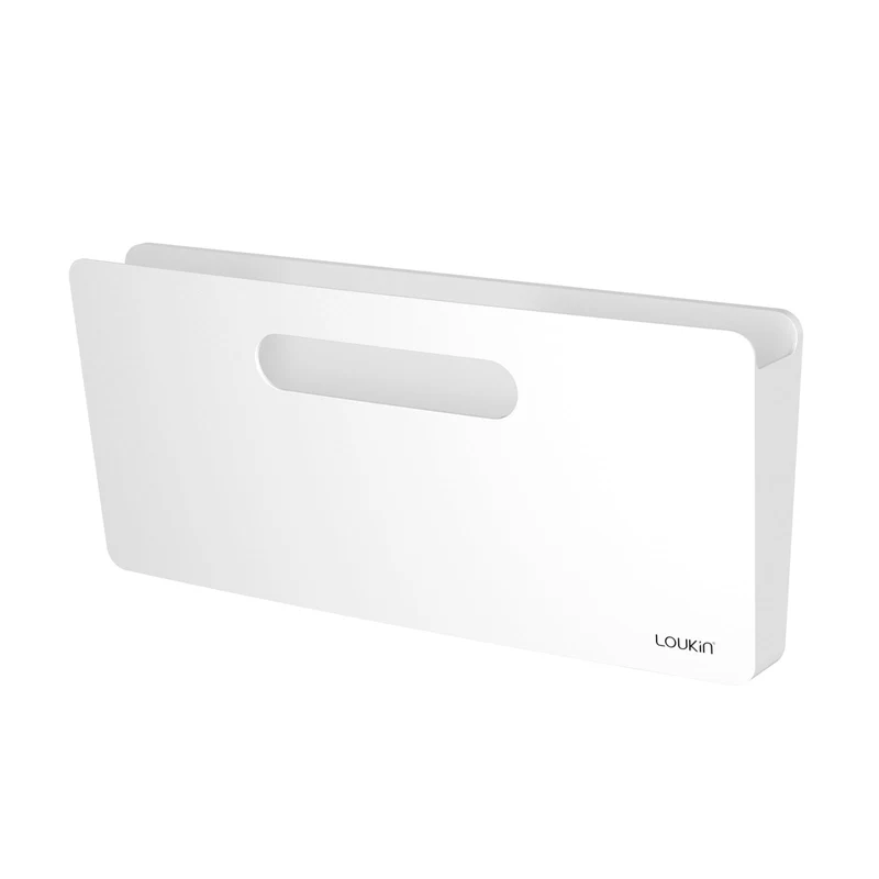 axisgo - loukin Magnetischer Aktenhalter – vertikale Wandhalterung für Whiteboard, Kühlschrank, Bürowand, Dokumente, Briefe (weiß)