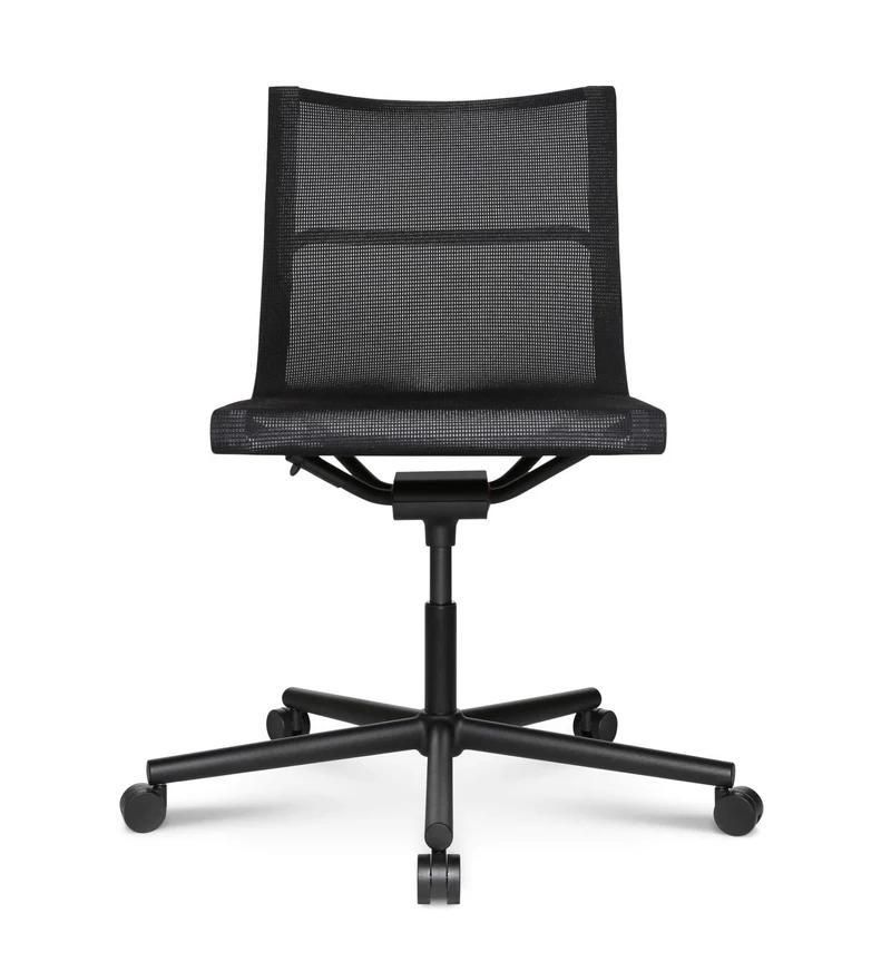 D1 Office Arbeitsstuhl Schwarz m. Rollen