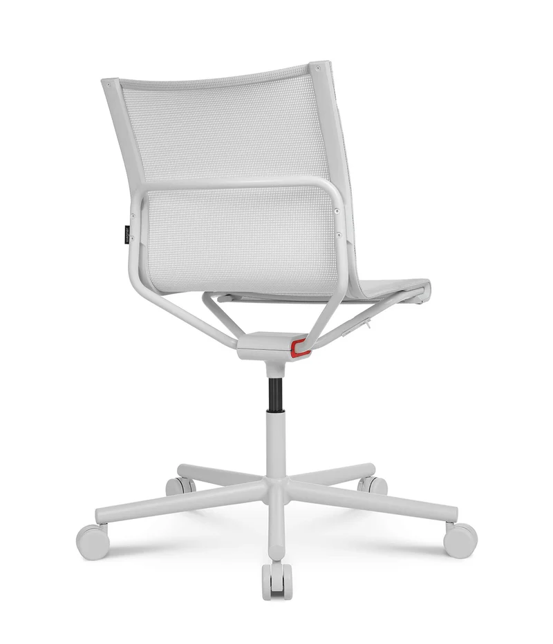 D1 Office Arbeitsstuhl Weiss m. Rollen