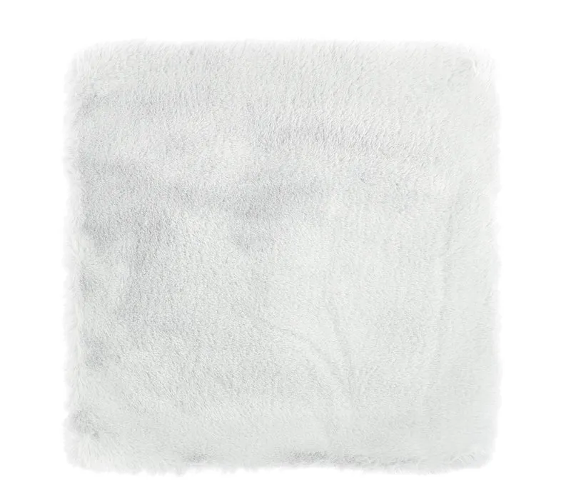 axisgo - -LUXOR- living Sitzkissen Coste - Kunstfell Stuhlauflage als Deko Wohnzimmer oder Stuhlkissen - gemütliches Sitzkissen Stuhl Dekokissen 40 x 40 cm eckig Weiß 4er Set