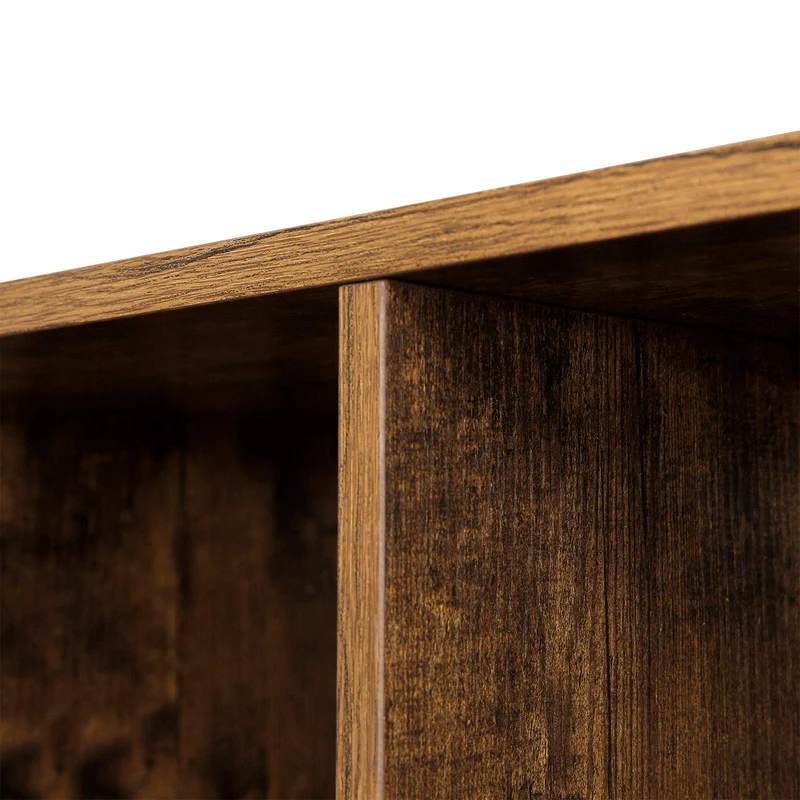 axisgo - VASAGLE Bücherregal, Treppenregal, Trennwand, Aufbewahrungsmöbel, 6 Fächer, für Büro, Wohnzimmer, Schlafzimmer, rustikales Braun LBC63BX