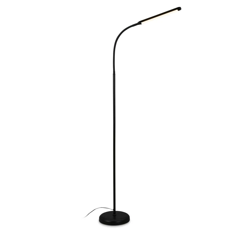 axisgo - BRILONER – LED Stehlampe dimmbar als Deko im Wohnzimmer und Leselampe, Schwenkbare LED Lampe, Wohnzimmerlampe, Touch, Indirekte Beleuchtung, Schwarz