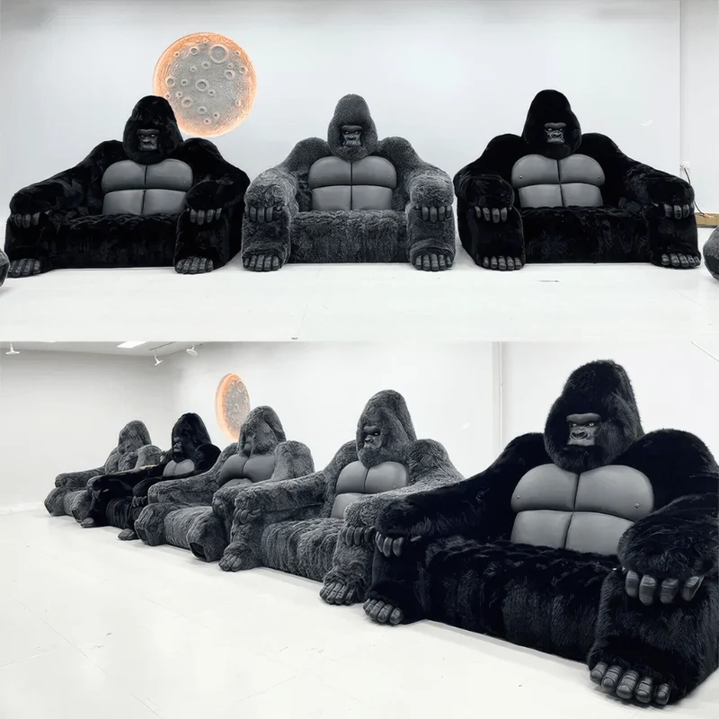 Gray Gorilla Sofa - Oversized Gorilla Couch