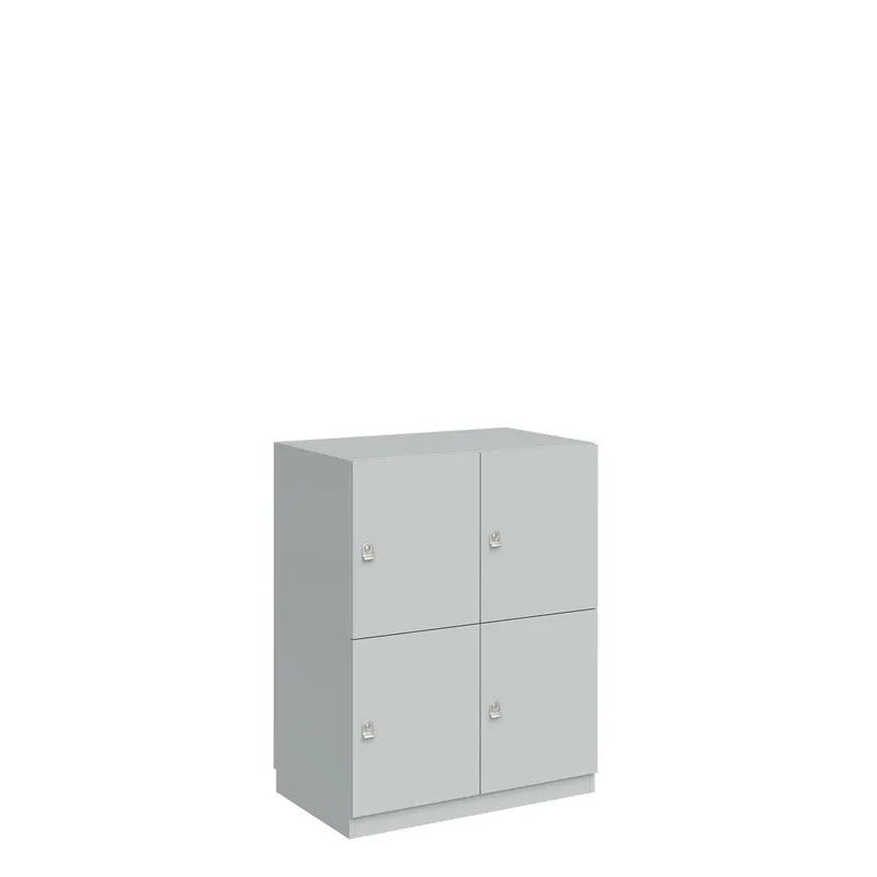 Schließfachschrank Pren | mit 2 Abteilen mit je 2 Fächern übereinander| H 1018 x B 800 x T 500mm