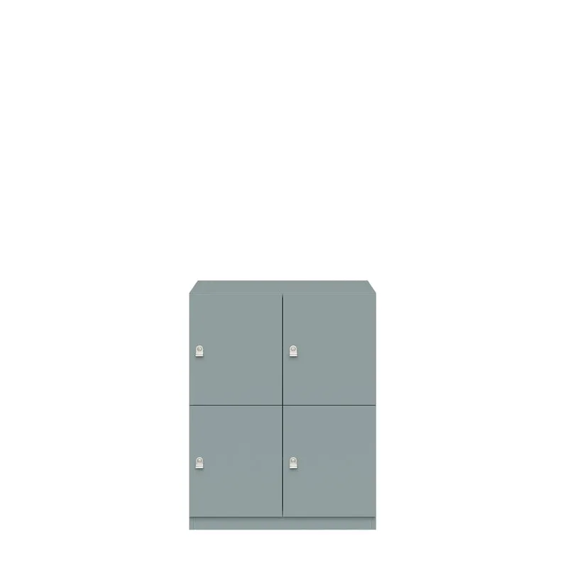 Schließfachschrank Pren | mit 2 Abteilen mit je 2 Fächern übereinander| H 1018 x B 800 x T 500mm