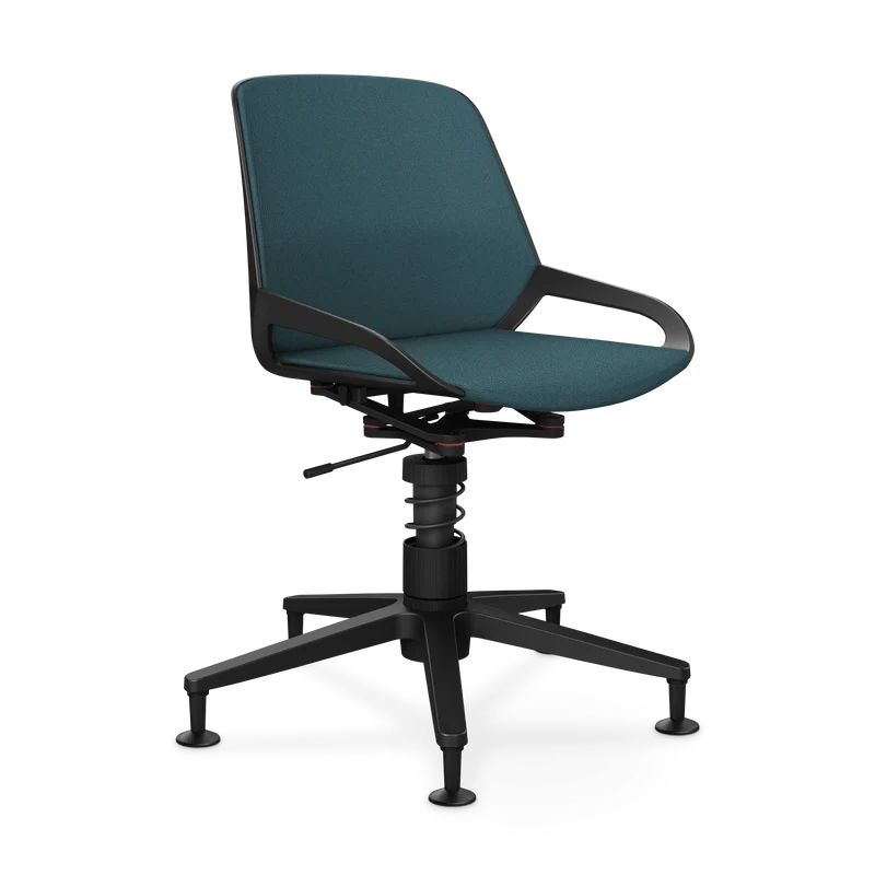 Aeris Numo Task Gestellfarbe schwarz Sitzbezug blau meliert