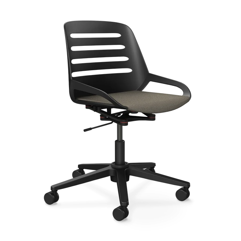 Aeris Numo Task Gestellfarbe schwarz Sitzbezug beige meliert