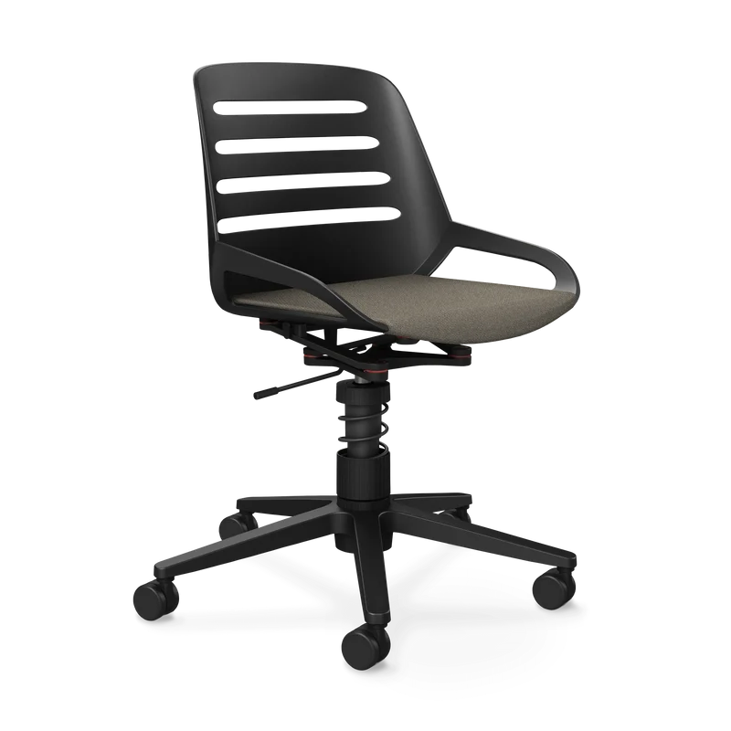 Aeris Numo Task Gestellfarbe schwarz Sitzbezug beige meliert