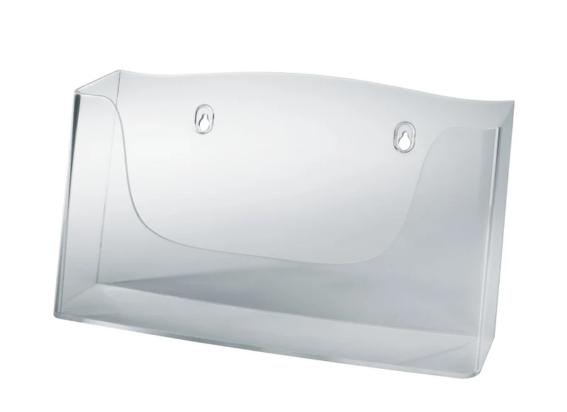 axisgo - SIGEL LH118 Wand-Prospekthalter für DIN A4 quer, aus Acryl, transparent