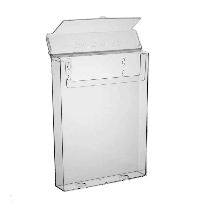 axisgo - taymar DIN A4 Prospekthalter, Prospektbox mit Deckel, Wetterfest (auch für den Außenbereich geeignet)