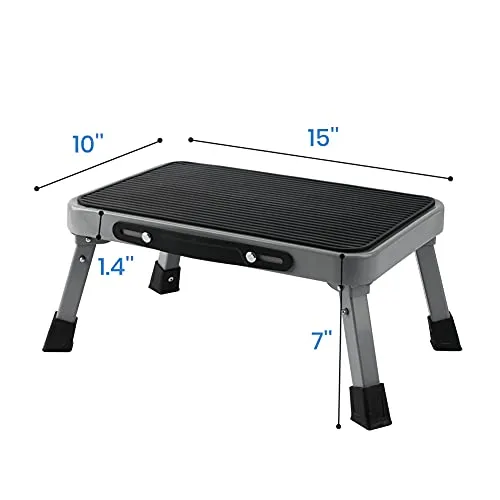 axisgo - TreeLen Tritthocker, Schwarz, 17,8 cm