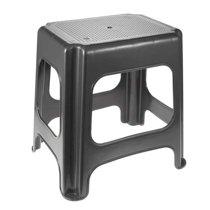 axisgo - keeeper Maxi-Hocker, Polypropylen, Grau/Graphit, 41 x 33,5 x 42,5 cm, Funny Farm