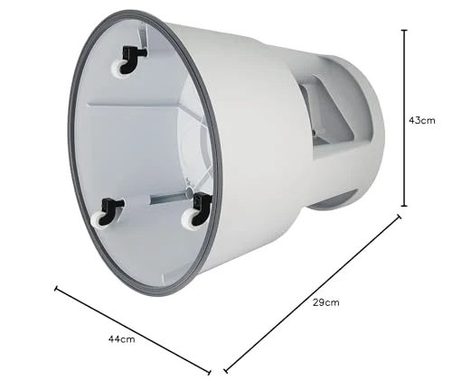 axisgo - WEDO Rollhocker STEP aus bruchfestem Kunststoff - rollbarer Elefantenfuß Tritthocker, TÜV GS-geprüft, Made in Germany, rutschfest - Höhe ca. 43 cm, Tragkraft 150 kg, Farbe Lichtgrau