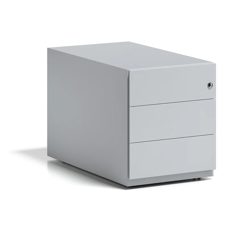 Rollcontainer Note™ | 3 Schubladen, Tiefe 775 mm, Griffleiste