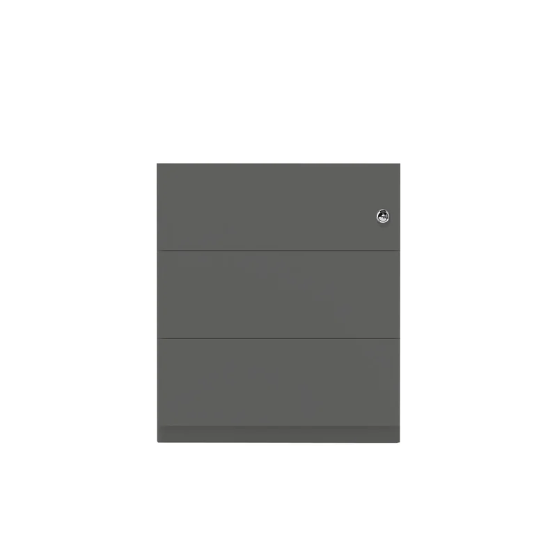 Rollcontainer Note™ | 3 Schubladen, Tiefe 775 mm, Griffleiste