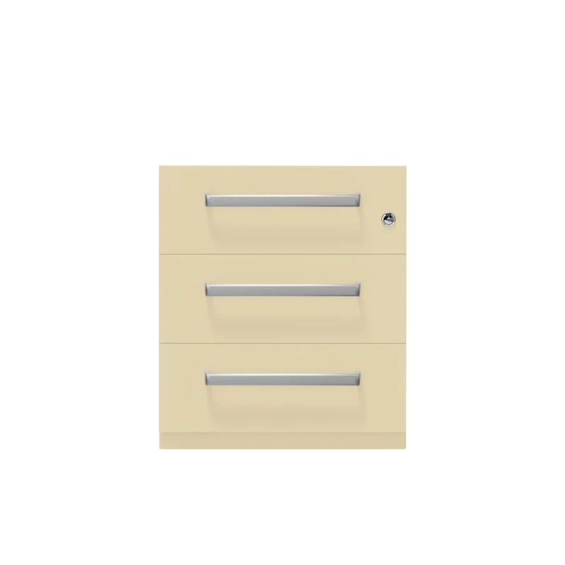 Rollcontainer Note™ | 3 Schubladen, Tiefe 775 mm, Designgriff