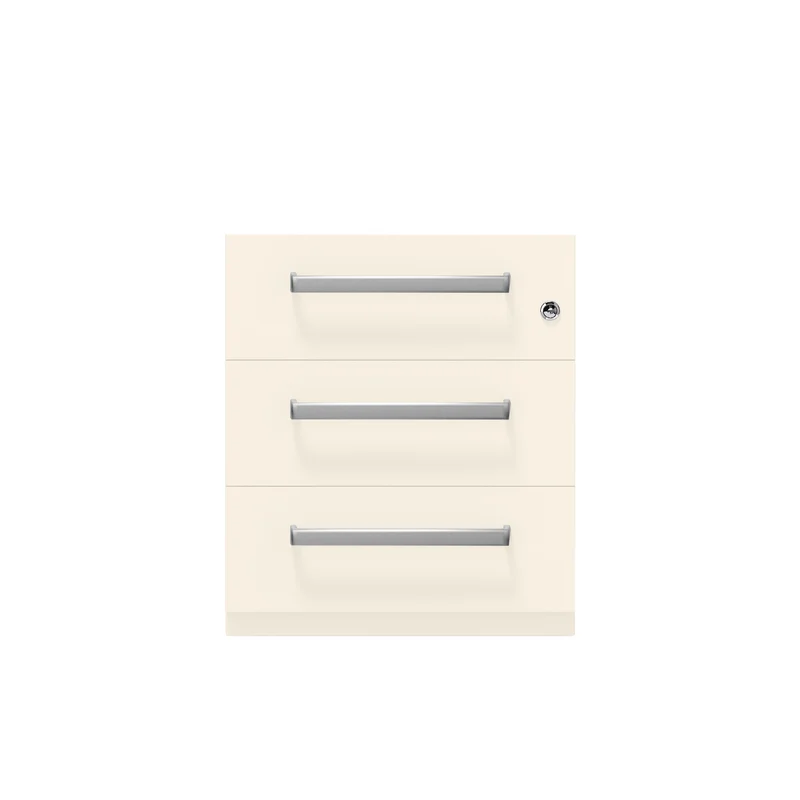 Rollcontainer Note™ | 3 Schubladen, Tiefe 775 mm, Designgriff