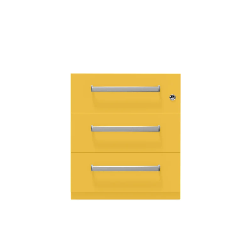 Rollcontainer Note™ | 3 Schubladen, Tiefe 775 mm, Designgriff