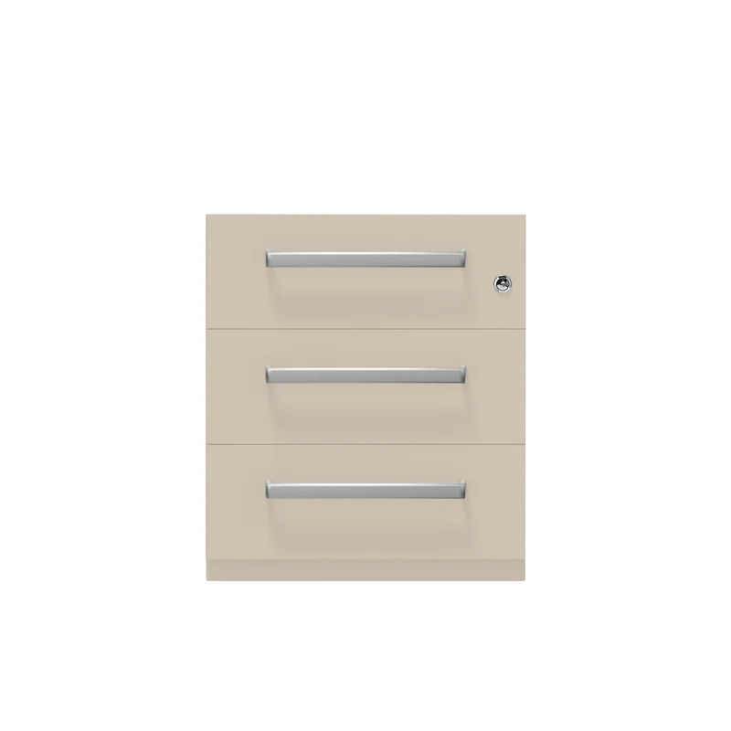 Rollcontainer Note™ | 3 Schubladen, Tiefe 775 mm, Designgriff