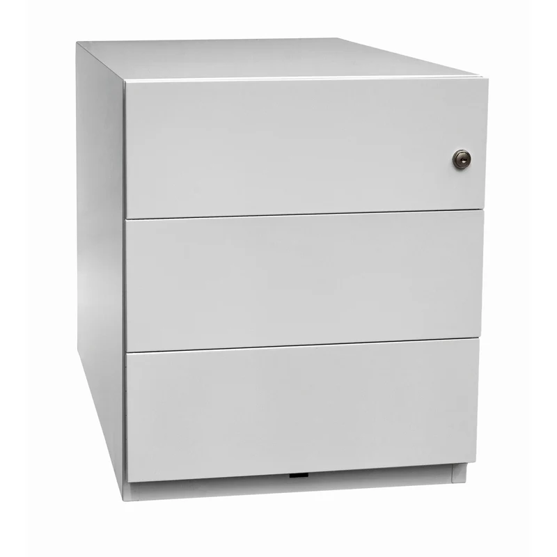 Rollcontainer Note™ | 3 Schubladen, Tiefe 565 mm, Griffleiste